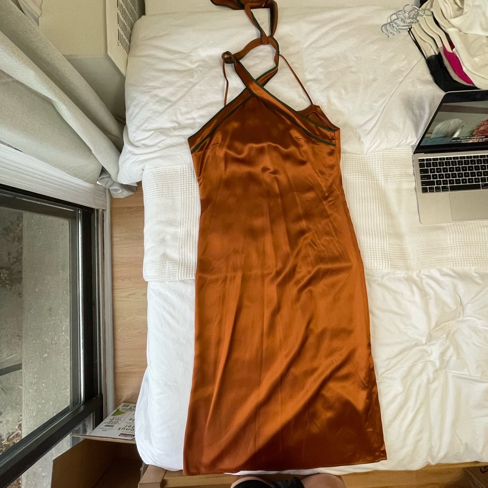 NAP burnt orange halter dress -nwot, never worn